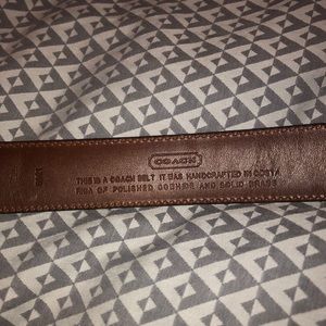 Coach leather belt